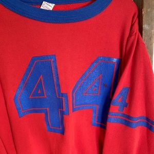 Vintage Sweatshirt Red Blue